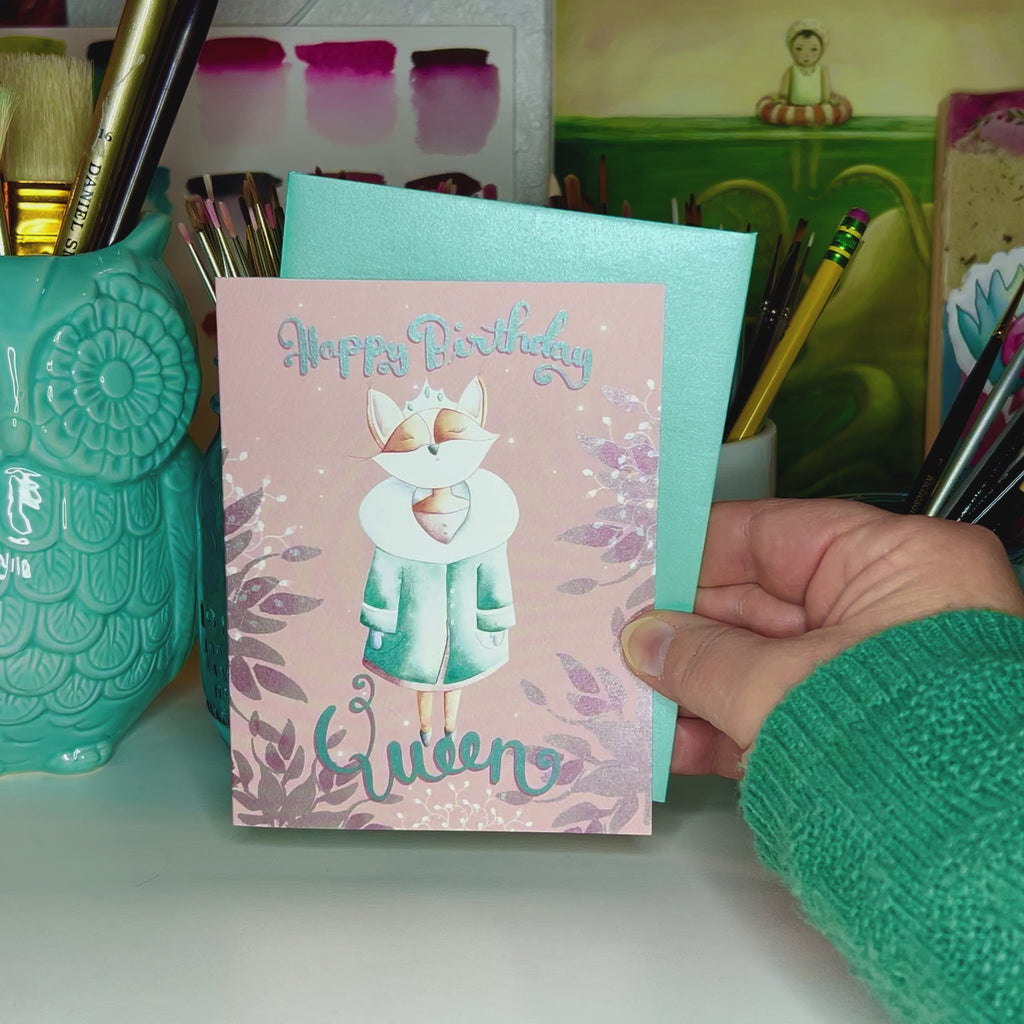 Happy Birthday Queen greeting card - short video