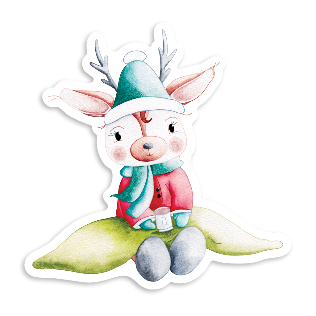 Cozy Deer sticker