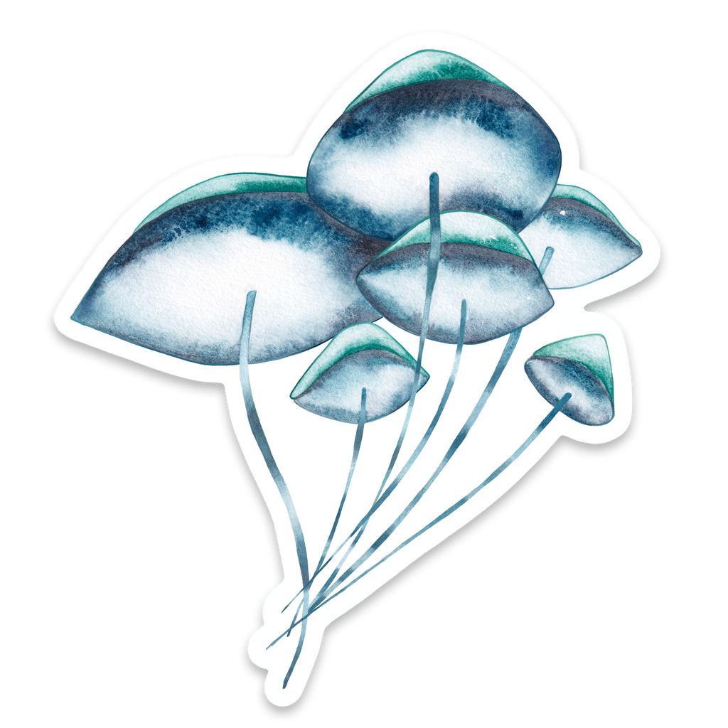 Blue Mushrooms sticker