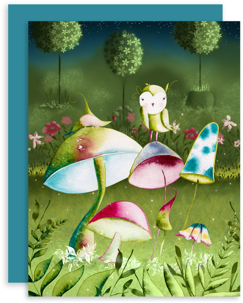Evening Owl greeting card