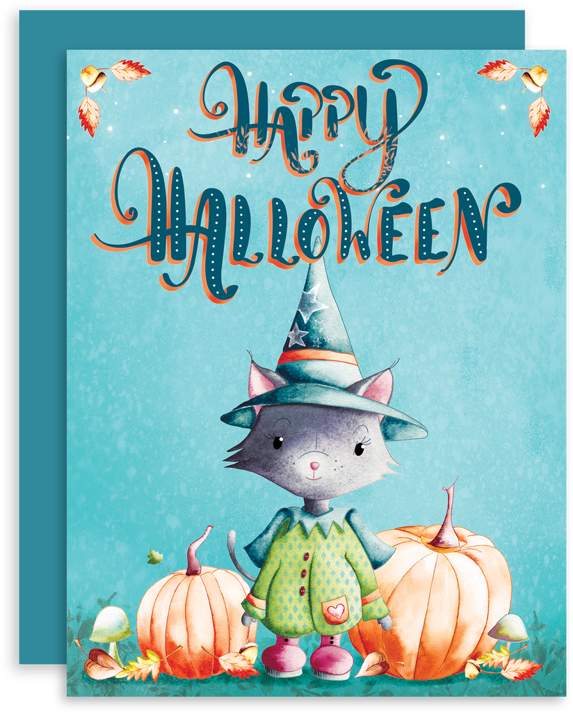 Happy Halloween Kitty greeting card