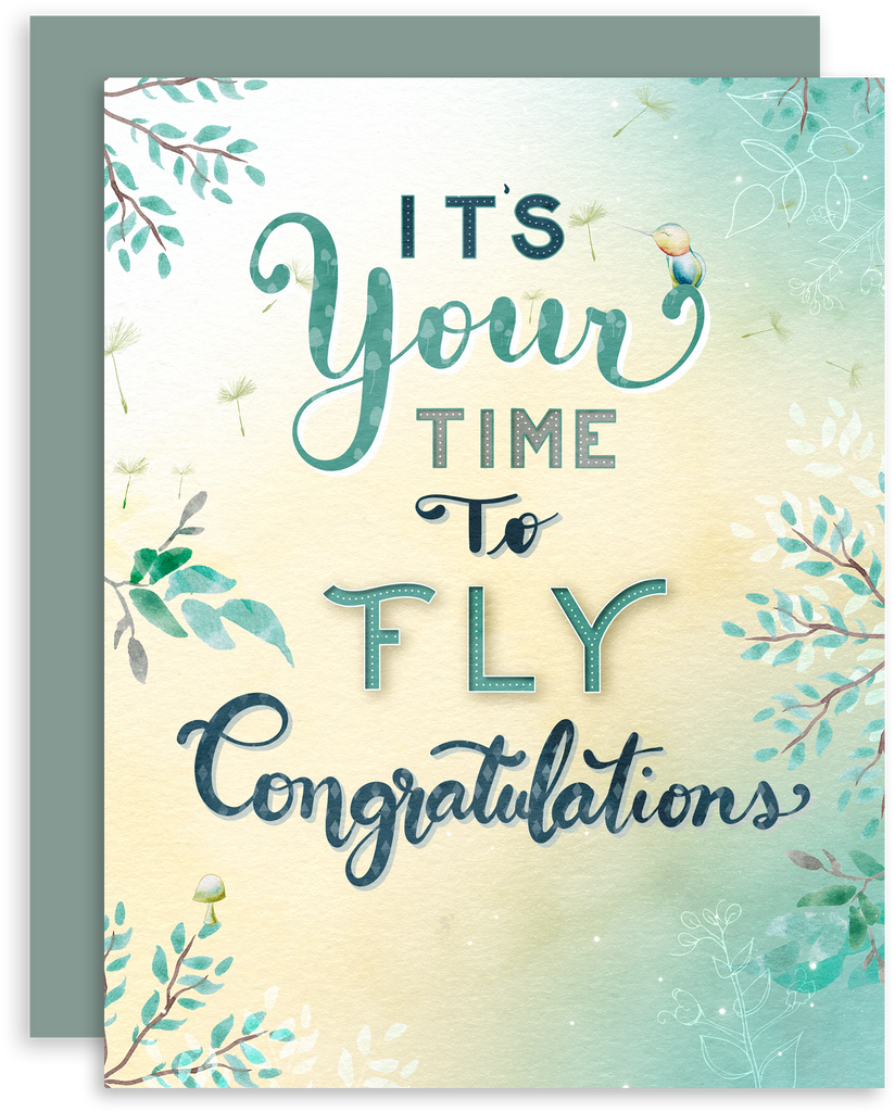 Flying Congratulations Congratulations Cards – Mossy Blue Paper Studio