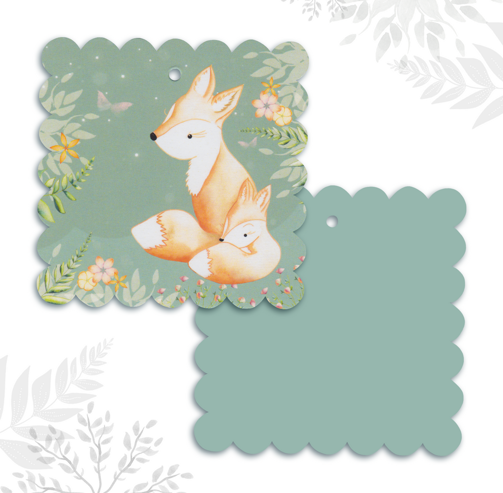 Foxes gift tag